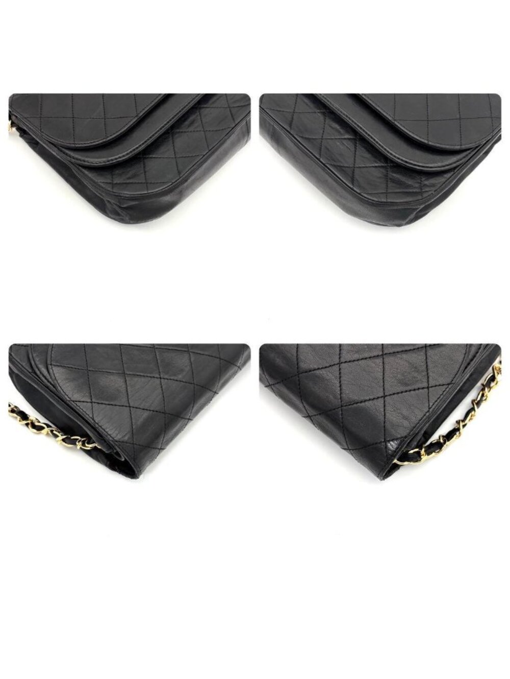 Chanel Quilted Chain Shoulder Bag Black Lambskin - Picture 9 of 13